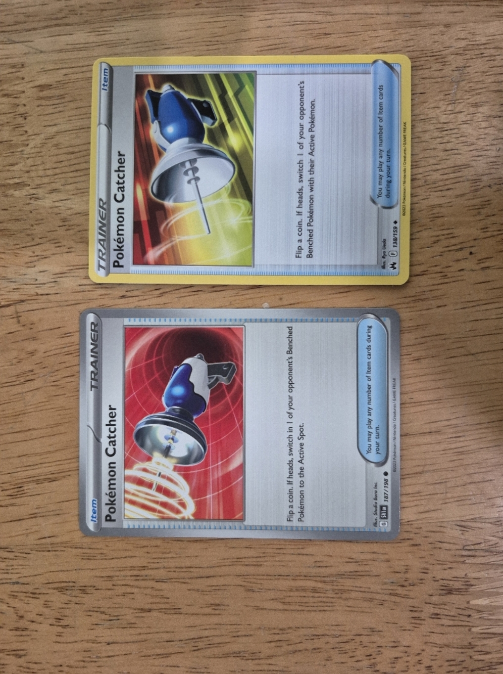 🔥 QTY 2 Pokemon Catcher Pokemin Trainer Item Card